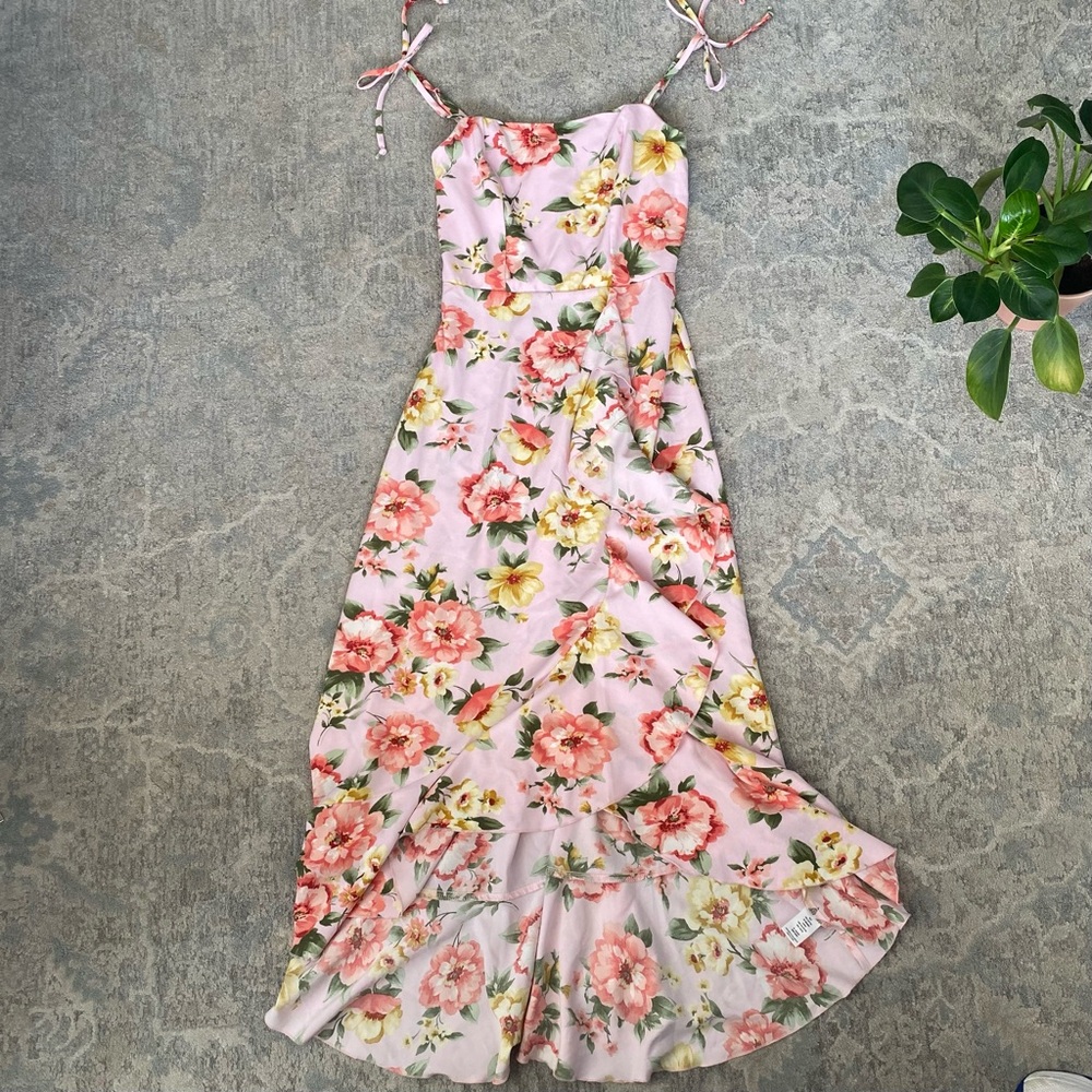 Emerald Sundae Floral Pink Maxi Dress